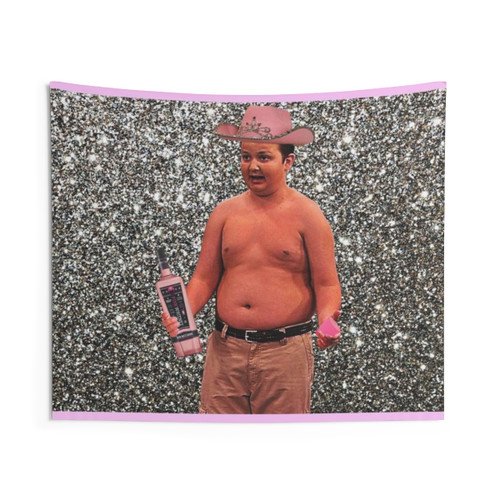 Pink Sparkle Tapestry with Gibby iCarly Design
