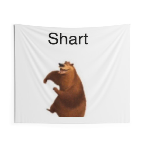 Shart Bear Tapestry - Humorous Meme Tapestry Design