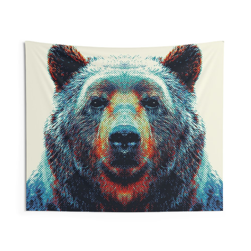 Colorful Bear Animals Tapestry