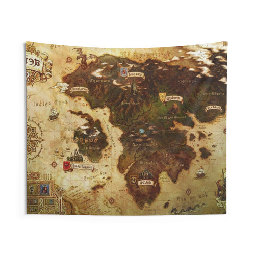 Eorzea FFXIV Map Tapestry Wall Art