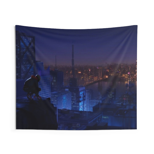 Marvel's Into the Spider-Verse Tapestry featuring characters like Spiderman, Miles Morales, and Peter Parker