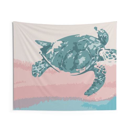 Pastel Turtle Ocean Tapestry