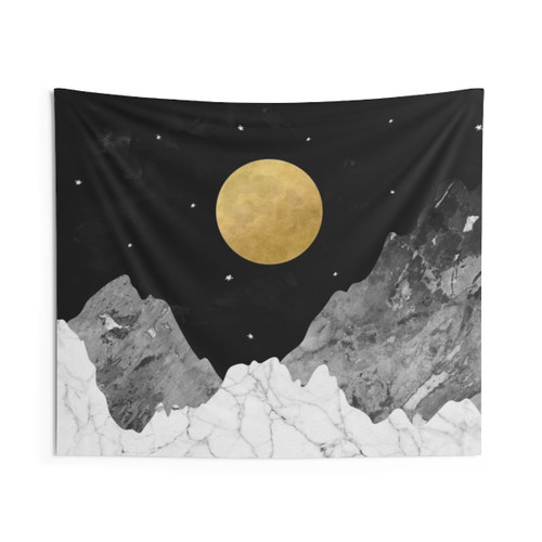 Moon and Stars Tapestry Wall Hanging