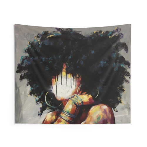 Naturally II Tapestry - Black Artist Portrait Wall Art