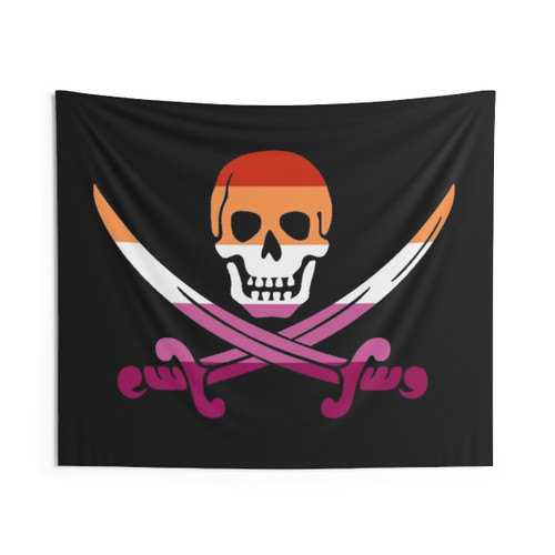 Lesbian Pride Pirate Flag Tapestry