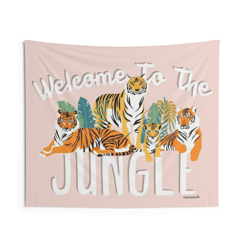 Retro Tiger Jungle Tapestry