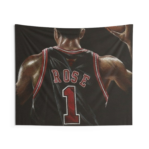 Derrick Rose Tapestry - Basketball Sports Wall Hanging