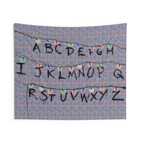 Stranger Things Alphabet Tapestry Wall Art
