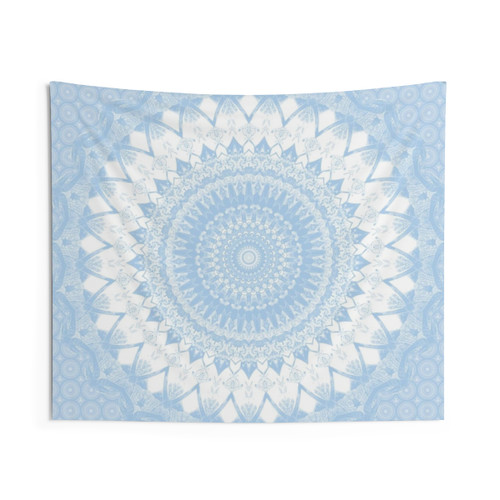 Baby Blue Boho Mandala Tapestry