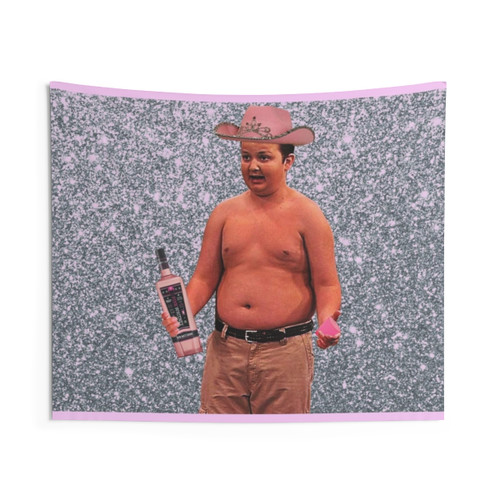 Vibrant Gibby Pink Whitney Tapestry for Aesthetic College Decor