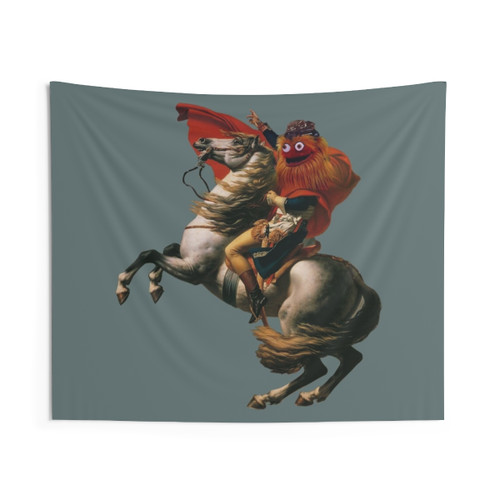 Gritty Napoleon Tapestry - Philadelphia Flyers Hockey Mascot Wall Art