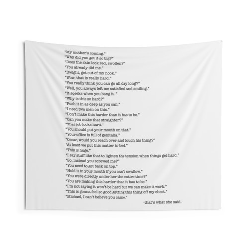 The Office Thats What Said Tapestry