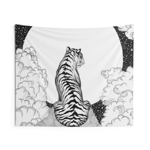 Mystical Tiger Moon Tapestry