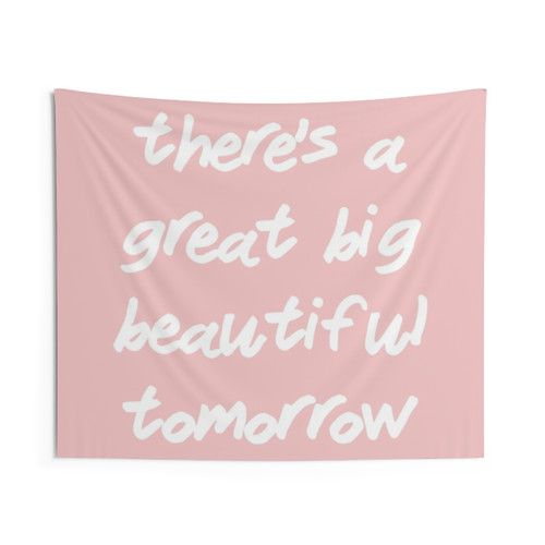 Millennial Pink Tapestry Featuring the Carousel of Progress Design