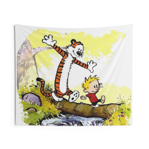 Calvin and Hobbes Cartoon Tapestry Wall Hanging