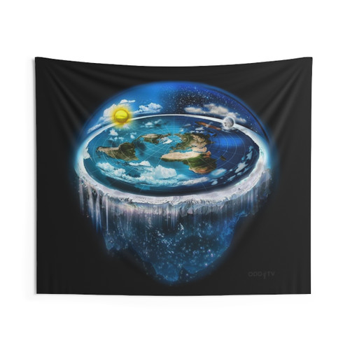 Flat Earth Dome Art Tapestry for Wall Decor