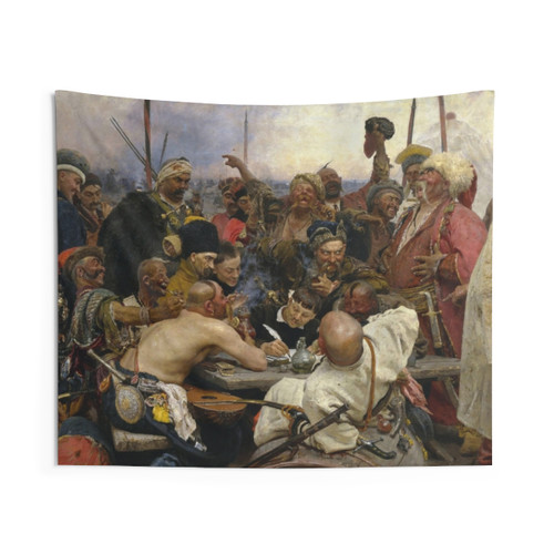 The Reply of the Zaporozhian Cossacks Tapestry by Ilya Repin