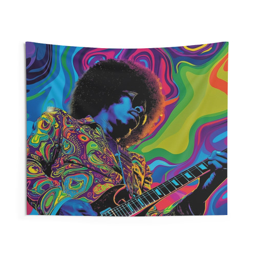 Rhythmic Legends Guitarist Tapestry