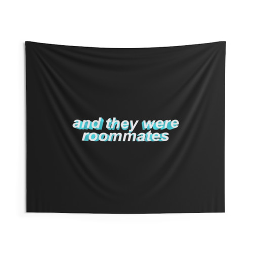 And They Were Roommates 3D White/Blue Tapestry