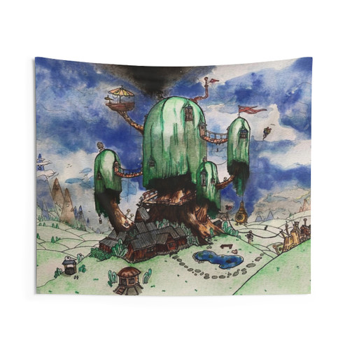 The Tree House! Tapestry - Adventure Time Themed Wall Hanging