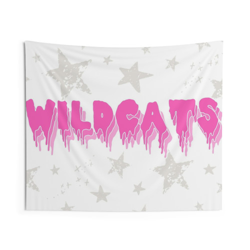 UNH Wildcats Drip Pink Tapestry