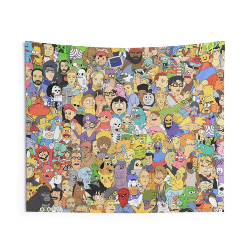 Colorful Cartoon Tapestry for Home Decor