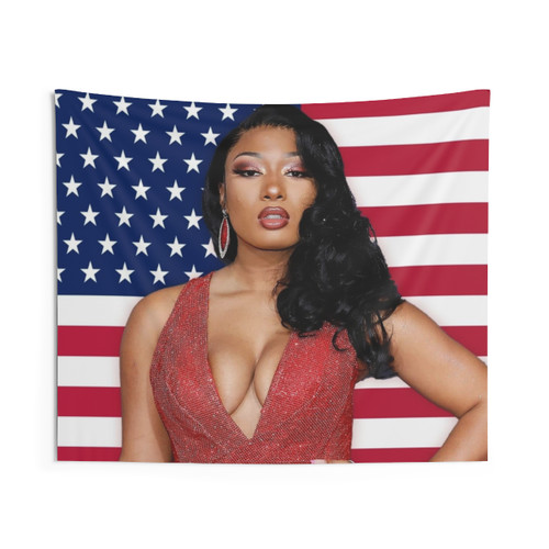 Megan Thee Stallion American Flag Tapestry