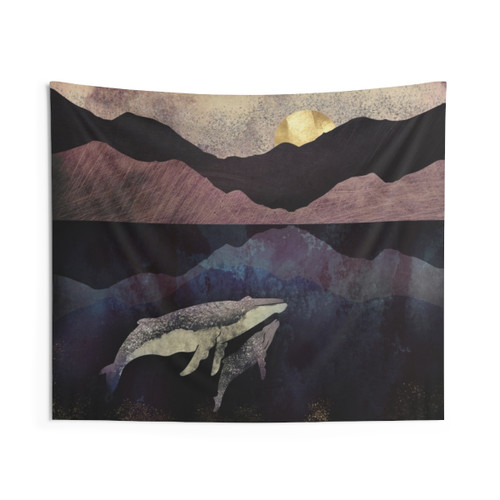 Bond Whale Tapestry - Abstract Ocean Wall Art