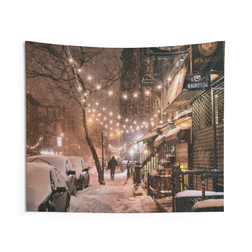 East Village in the Snow - New York City Tapestry