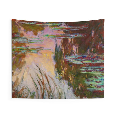 Water Lilies Setting Sun Monet Tapestry