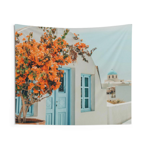 Greece Airbnb Scenic Landscape Tapestry