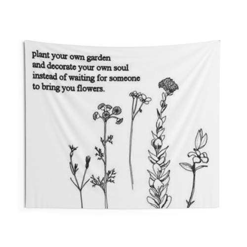 Flower Poem Tapestry for Home Decor
