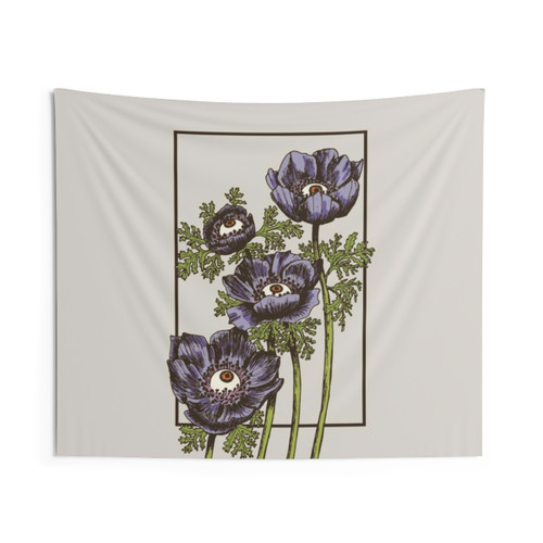 Anemone Eye Botanical Tapestry