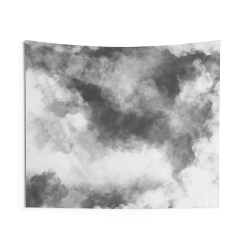 Grey Clouds Minimalist Tapestry