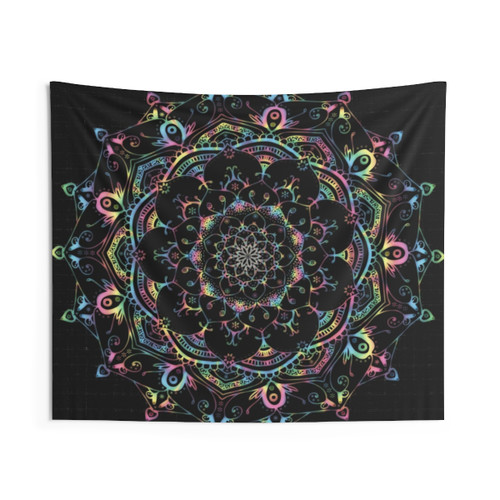 Transcendental Mandala Tapestry for Meditation and Yoga