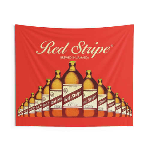 Red Stripe Beer-Brewed Tapestry Wall Hanging