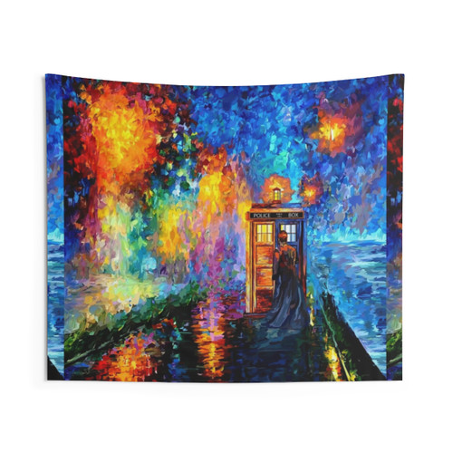 Mysterious Man at Rainbow Tapestry - Geeky Doctor Who Decor