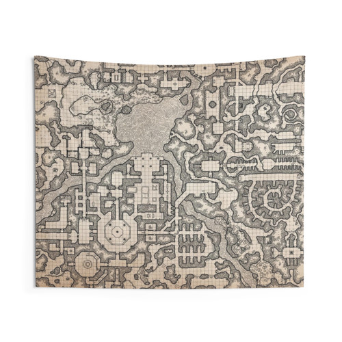 The Winter Tombs Dungeon Tapestry by Dyson Logos