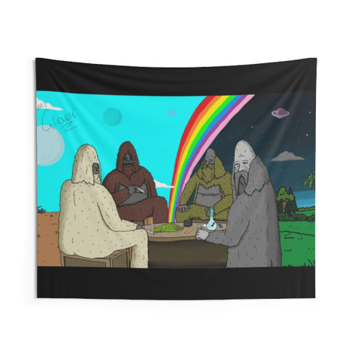 Sasquatch Society Tapestry Wall Hanging