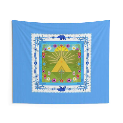 Midsommar Tapestry - Scandinavian Summer Festival Artwork