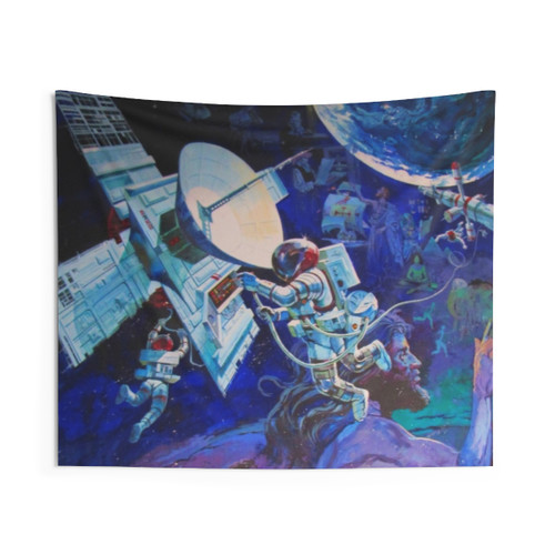 Spaceship Earth Mural Tapestry Wall Hanging