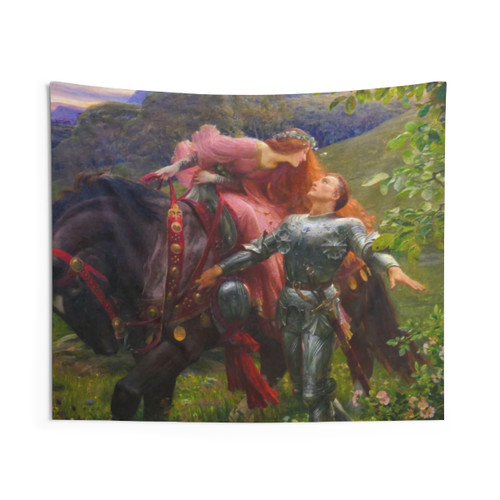 La Belle Dame sans Merci Vintage Tapestry by Sir Frank Dicksee