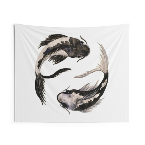 Yin Yang Koi Fish Tapestry