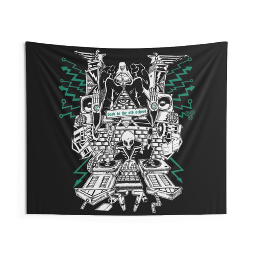 Back to the Old School Tapestry - Tekno Art Wall Hanging