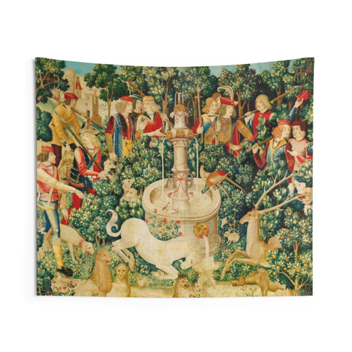 Unicorn Tapestry - HD The Unicorn is Found (1495)