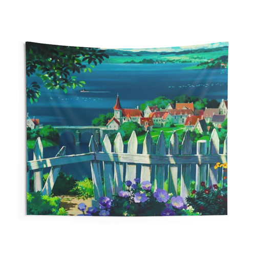 Studio Ghibli Inspired Under the Fence Tapestry
