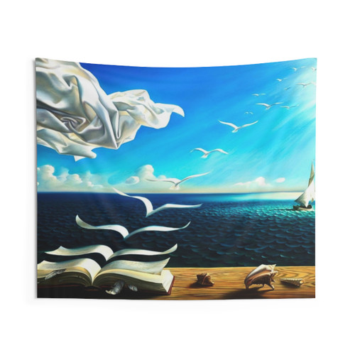 Vintage Fantasy Surreal Salvador Dali Tapestry