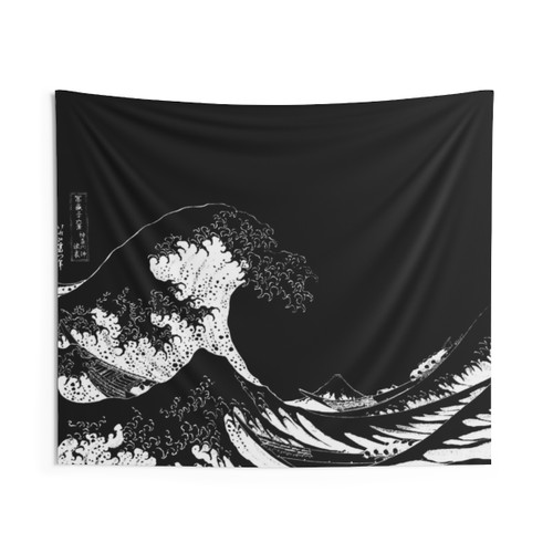 The Great Wave Off Kanagawa White Tapestry