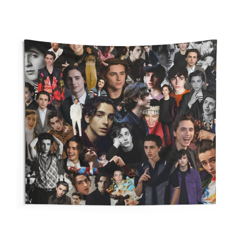 Timothee Chalamet Collage Tapestry
