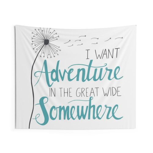 Adventure Tapestry Wall Hanging for Inspirational Travel Decor
